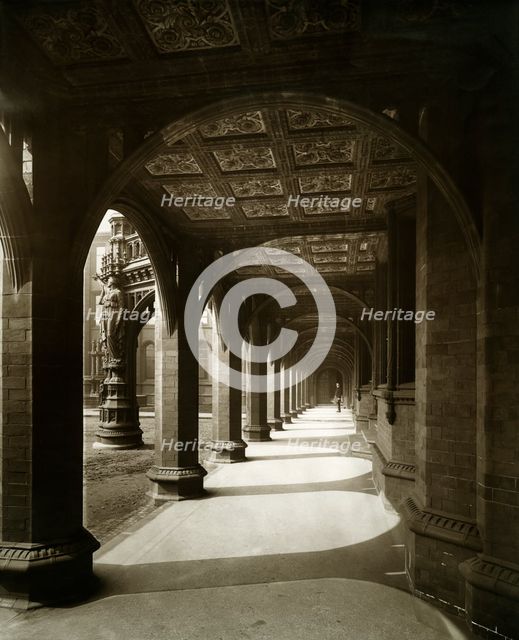 Cloisters, Birmingham General Hospital, Small Heath, Birmingham, West Midlands, 1898. Creator: Henry Bedford Lemere.