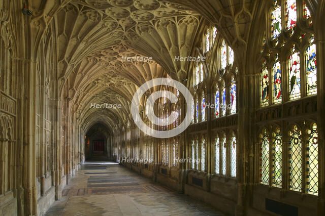 Cloisters, Gloucester Cathedral, Gloucestershire.
