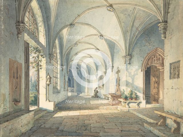 Cloisters in a Nunnery, ca. 1835.