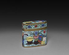 Cloisonne Opium Box and Lid, c 1800s. Creator: Unknown
