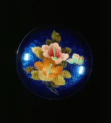 Cloisonné box with silver wire and foil, Canton, China, 19th century. Creator: Unknown