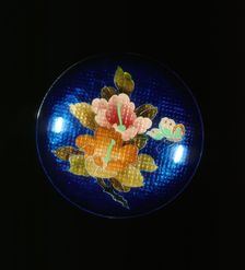 Cloisonné box with silver wire and foil, Canton, China, 19th century. Creator: Unknown