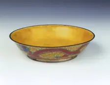 Cloisonne enamel bowl, Qing dynasty, China, mid-late 19th century. Creator: Unknown