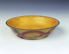 Cloisonne enamel bowl, Qing dynasty, China, mid-late 19th century. Creator: Unknown