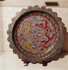 Cloisonne Enamel Dish, Chinese