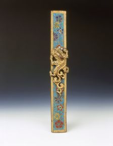 Cloisonne enamel paper weight, Late Ming dynasty, China, c1600. Creator: Unknown