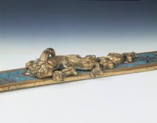 Cloisonne enamel paper weight, Late Ming dynasty, China, c1600. Creator: Unknown