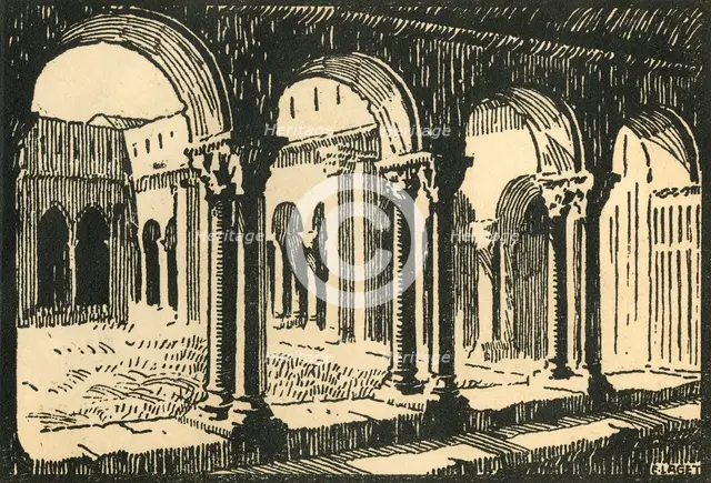 'Cloiture St-Trophime - The Cloisters of the Church of St-Trophime', c1920s. Creator: E Laget.