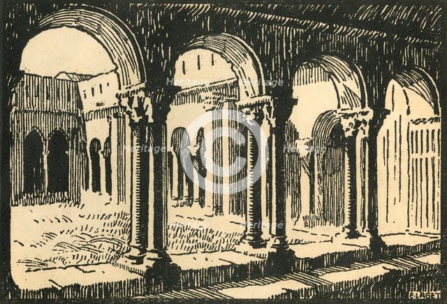 'Cloiture St-Trophime - The Cloisters of the Church of St-Trophime', c1920s. Creator: E Laget.