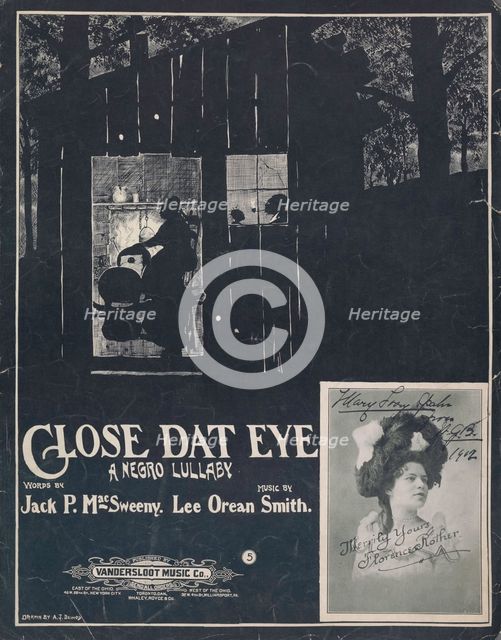 'Close dat eye (a negro lullaby)', 1901. Creator: A. J. Dewey.