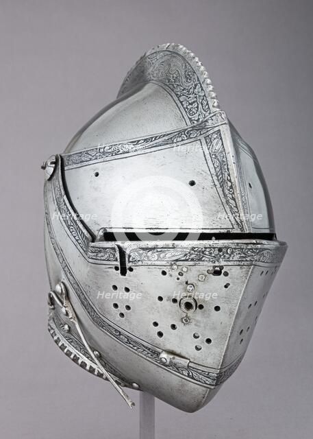 Close Helmet for the Tourney, Austrian, Innsbruck, dated 1552. Creator: Unknown.