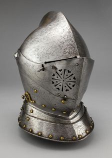Close Helmet for Foot Tournament at the Barriers, Augsburg, 1591. Creator: Anton Peffenhauser