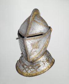 Close Helmet from a Garniture Made for a Member of the d'Avalos Family, German, c1560-70. Creator: Unknown