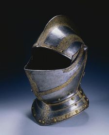 Close Helmet (from a Small Garniture, perhaps for Siegmund Friedrich, Freiherr von Herbertstein, c 1 Creator: Unknown