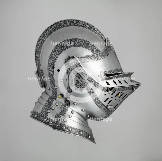 Close Helmet, German, Landshut, ca. 1560. Creator: Wolfgang Grosschedel.