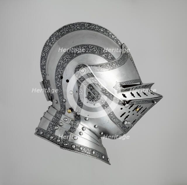 Close Helmet, German, Landshut, ca. 1560. Creator: Wolfgang Grosschedel.