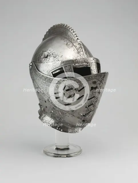 Close Helmet, Landshut, 1551, possibly 1557. Creator: Possibly by the workshop of Wolfgang Grosschede.