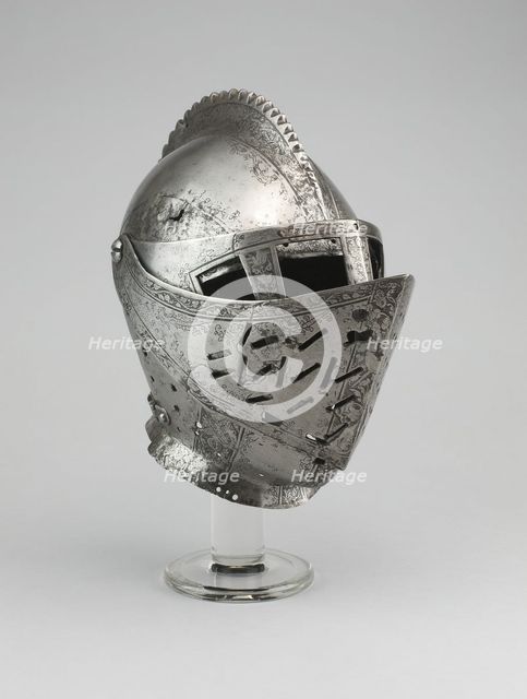 Close Helmet, Landshut, 1551, possibly 1557. Creator: Possibly by the workshop of Wolfgang Grosschede.