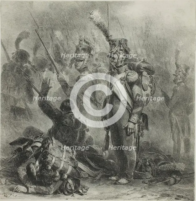Close the Ranks, 1832. Creator: Auguste Raffet.