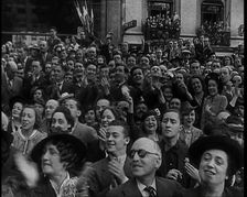 Close up a Section of the Crowd Spectating at a Bastille Day Military Parade With People..., 1939. Creator: British Pathe Ltd