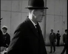 Close up of the British Foreign Minister Edward Wood, Lord Halifax, at Heston Aerodrome, in..., 1938 Creator: British Pathe Ltd