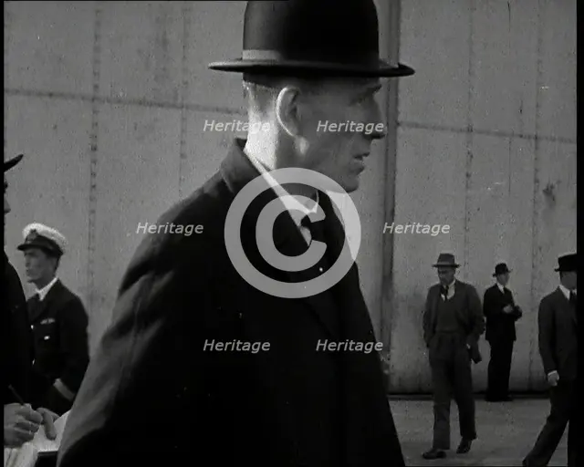 Close up of the British Foreign Minister Edward Wood, Lord Halifax, at Heston Aerodrome, in..., 1938 Creator: British Pathe Ltd.