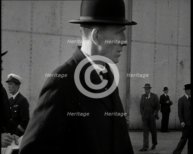 Close up of the British Foreign Minister Edward Wood, Lord Halifax, at Heston Aerodrome, in..., 1938 Creator: British Pathe Ltd.