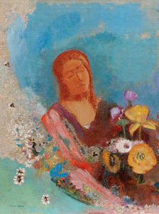 Closed Eyes, after 1900. Creator: Redon, Odilon (1840-1916)