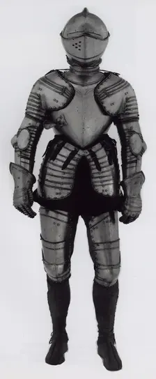 Closed Helmet of Elements of Armor for Foot Tournament at the Barriers, Milan, c. 1600/10. Creator: Unknown
