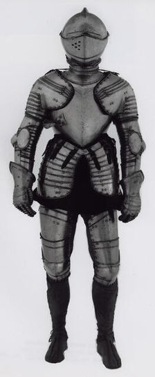 Closed Helmet of Elements of Armor for Foot Tournament at the Barriers, Milan, c. 1600/10. Creator: Unknown