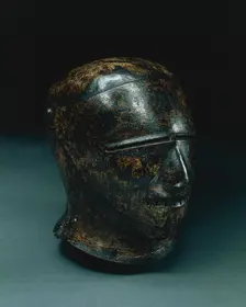 Closed Sallet with Grotesque Face (Schembart visor), c. 1500. Creator: Unknown