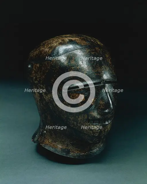 Closed Sallet with Grotesque Face (Schembart visor), c. 1500. Creator: Unknown.