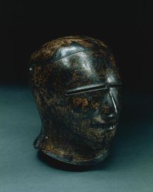 Closed Sallet with Grotesque Face (Schembart visor), c. 1500. Creator: Unknown