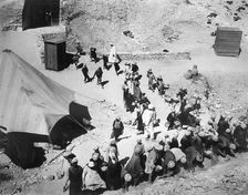 Closing the Tomb of Tutankhamun, Valley of the Kings Artist: Harry Burton