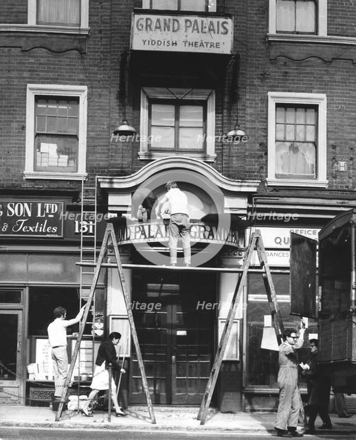 Closure of the Grand Palais Yiddish theatre, London, October 1970. Creator: Unknown.