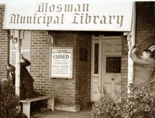 Closure of the first Mosman Library, 1952. Creator: Unknown