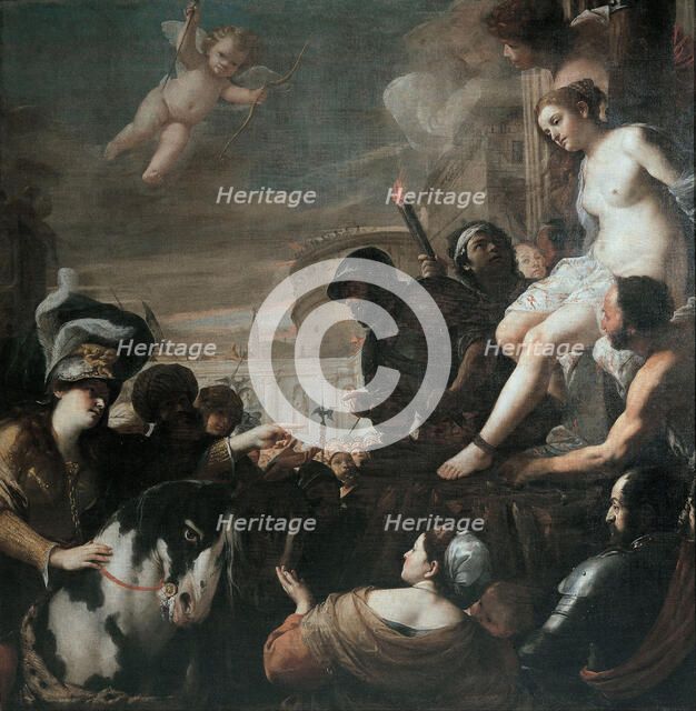 Clorinda rescues Olindo and Sophronia, 1645. Artist: Preti, Mattia (1613-1699)