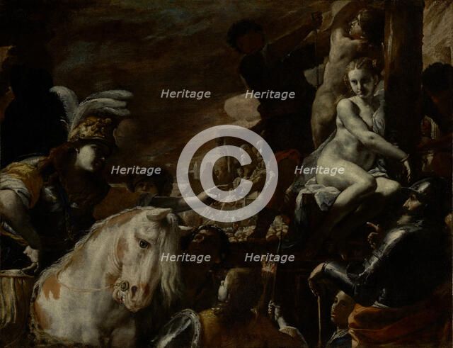 Clorinda Rescuing Sofronia and Olindo, about 1660. Creator: Mattia Preti.