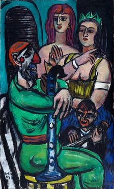 Clown with Women and Little Clown, 1950. Creator: Beckmann, Max (1884-1950)