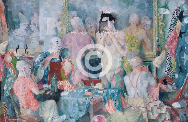 Clowns' Dressing Room, 1940. Creator: Henry George Hoyland.