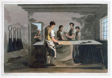 Cloth Dressers, 1814. Creator: Robert Havell