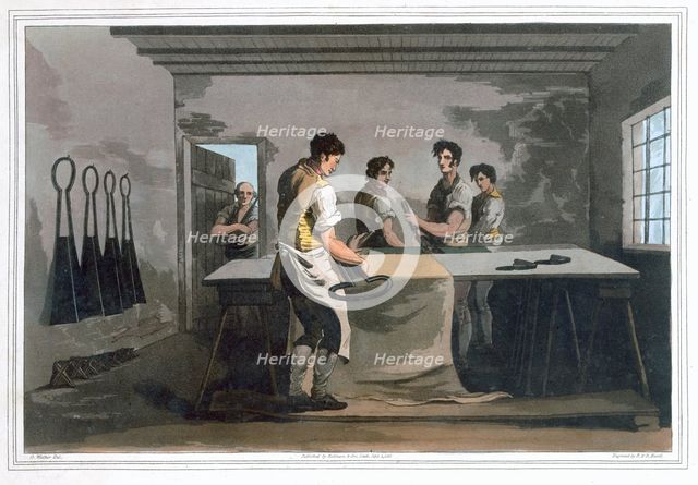 Cloth Dressers, 1814. Creator: Robert Havell.