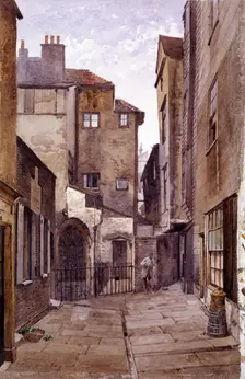 Cloth Fair, London, 1884. Artist: John Crowther