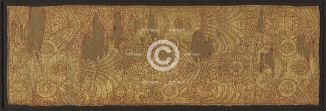 Cloth of Gold: Displayed Falcons, mid 1200s. Creator: Unknown.