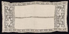 Cloth with Border of Crowned Double-Headed Eagles with Various Emblems, Birds..., 19th century. Creator: Unknown
