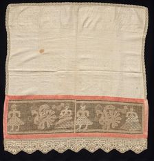 Cloth with Border of Female Figures and Peacocks, 18th-19th century. Creator: Unknown