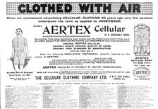 Clothed with air - Aertex Cellular, 1909. Creator: Unknown