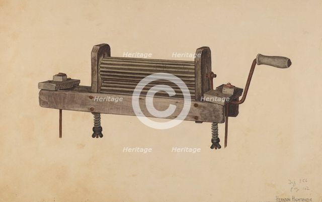 Clothes Wringer, c. 1939. Creator: Herndon Hightower.