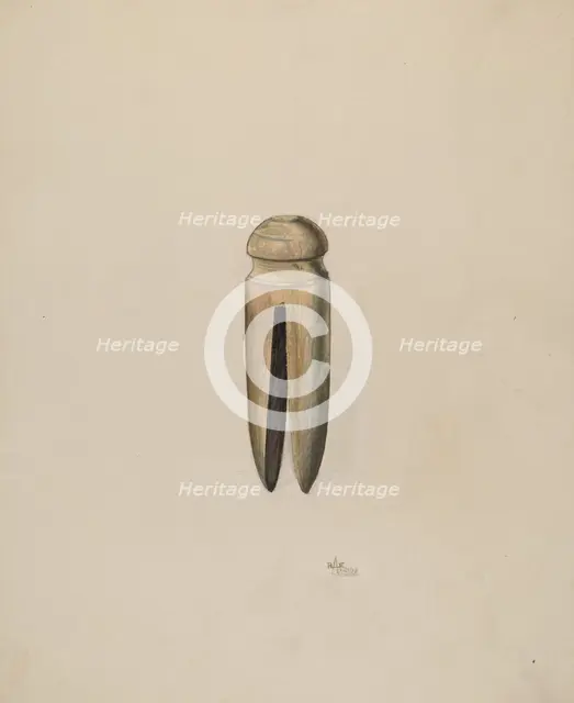 Clothes Pin, c. 1938. Creator: Ralph Atkinson.