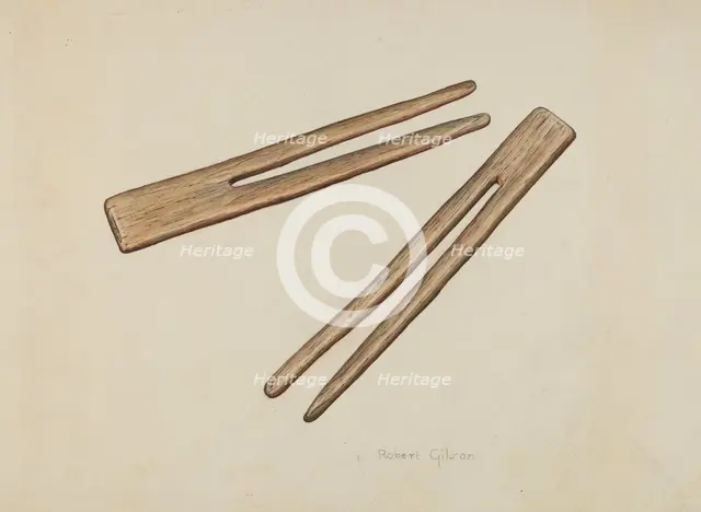 Clothes Pins, c. 1938. Creator: Robert Gilson.